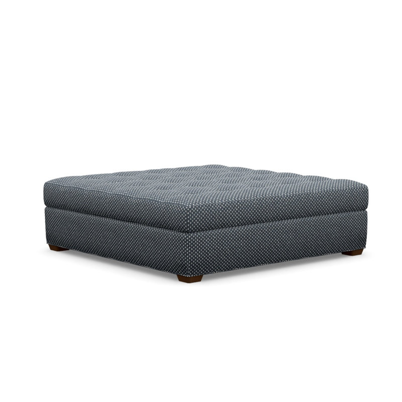 Baxter Square Ottoman, Walnut, Macrame 090636