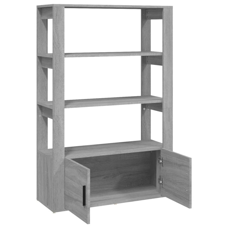 Liiam 119.5cm H x 80cm W Standard Bookcase, Grey