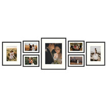 DesignOvation Gallery 16x20 matted to 8x10 Wood Picture Frame, Set of 2,  Natural, 2