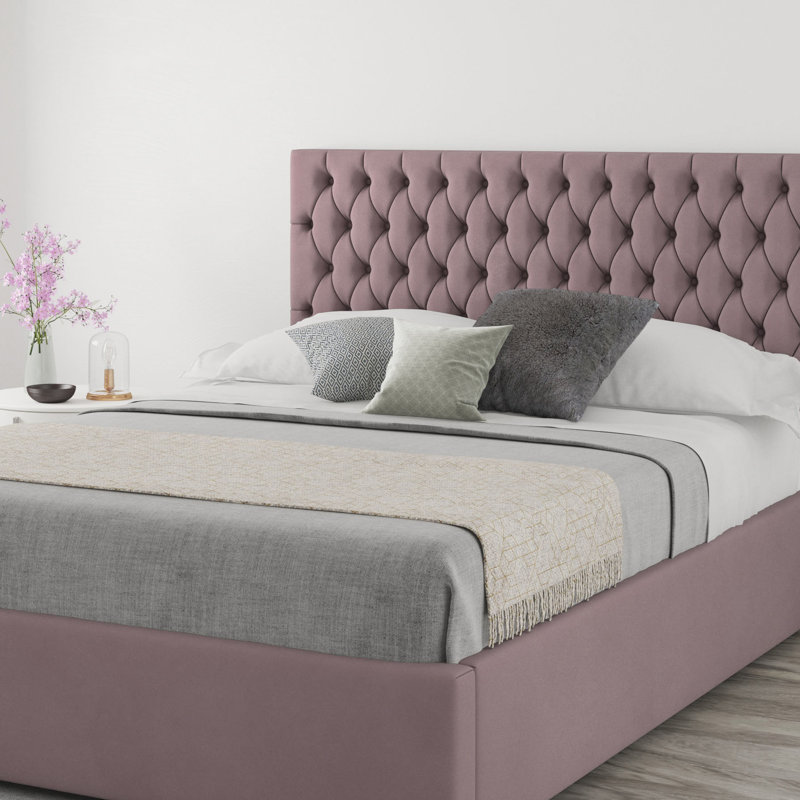 Upholstered Headboard, Velvet Blush, Kingsize (5')