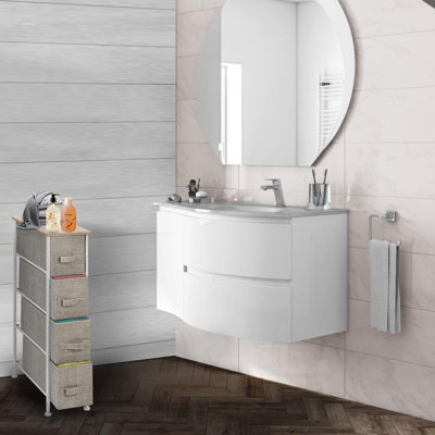 Commode de rangement étroite 4 tiroirs Cahanding
