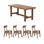 Solid wood solid large table set