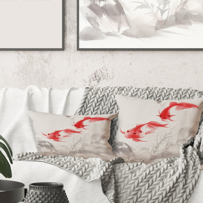 Housse de coussin carré et insert Fishes, 18" x 18"