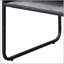 Élégante table basse à 1 tablette en béton gris et noir avec un design industriel moderne et un grand espace de rangement