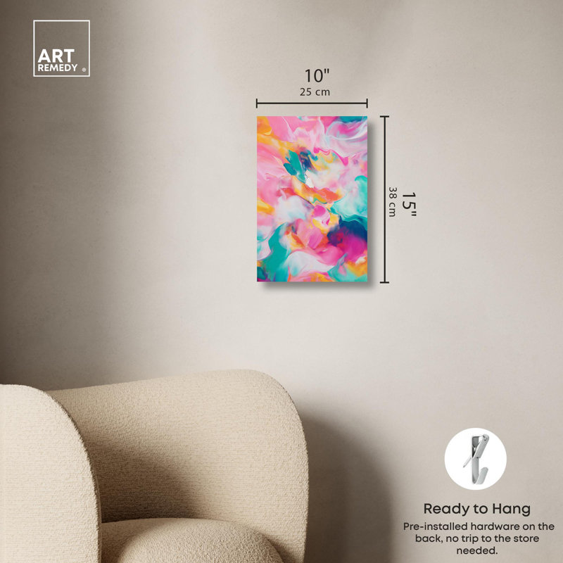 «Dancing Tones I» par Art Remedy, Toile tendue, H 15 po x l 10 po x P 1,5 po