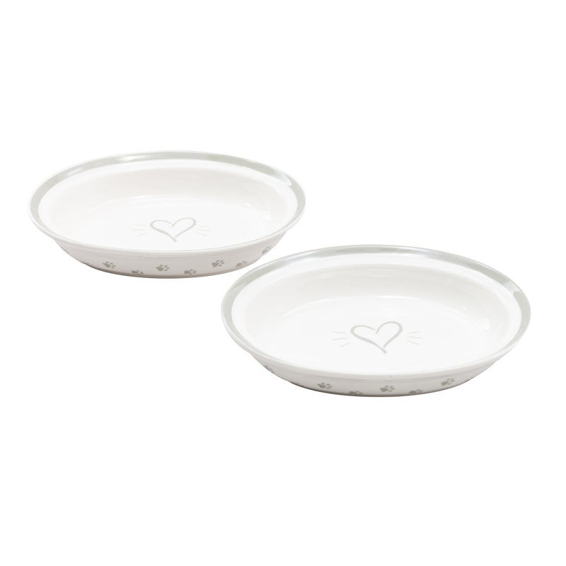 Ensemble de bols pour chat 2 pièces, Gris