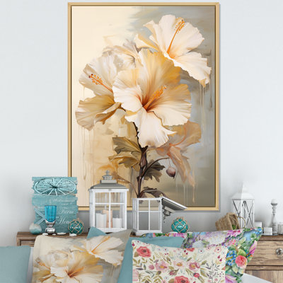 Peinture d'hibiscus beige III