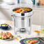 Ensemble de 4 réchauds à soupe 7QT en acier inoxydable avec couvercles et porte-combustible