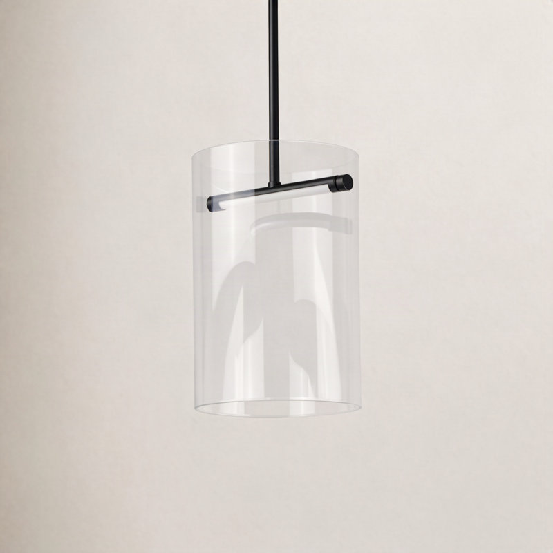 Maija 1 - Light LED Cylinder Pendant, Matte Black