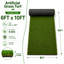 Tapis de gazon artificiel 6 pi x 10 pi avec une hauteur de poils de 0,8 po pour le patio, le balcon et le jardin