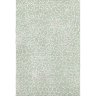 Premium Machine Washable Prisco Mint Rug