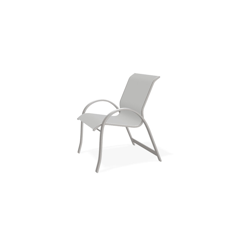 Fauteuil de salle à manger empilable Hiraku, Jaune, Gris chaleureux