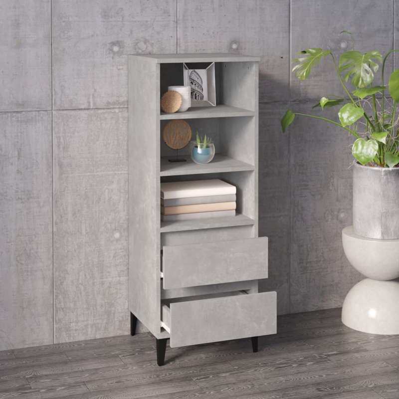 Kihana 40cm Sideboard, Grey/Black