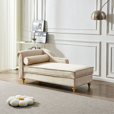 Chaise longue moderne avec revêtement en velours