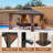 10*10 FT and 12*12FT Outdoor Hardtop Gazebo, Metal Double Roof Canopy Gazebo With Curtains And Nettings For Patio,Party.-103535754-103535755
