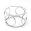 Table basse 31,5 "moderne avec plateau rond en verre avec structure circulaire en métal, table d'appoint contemporaine pour le salon, le bureau et le salon
