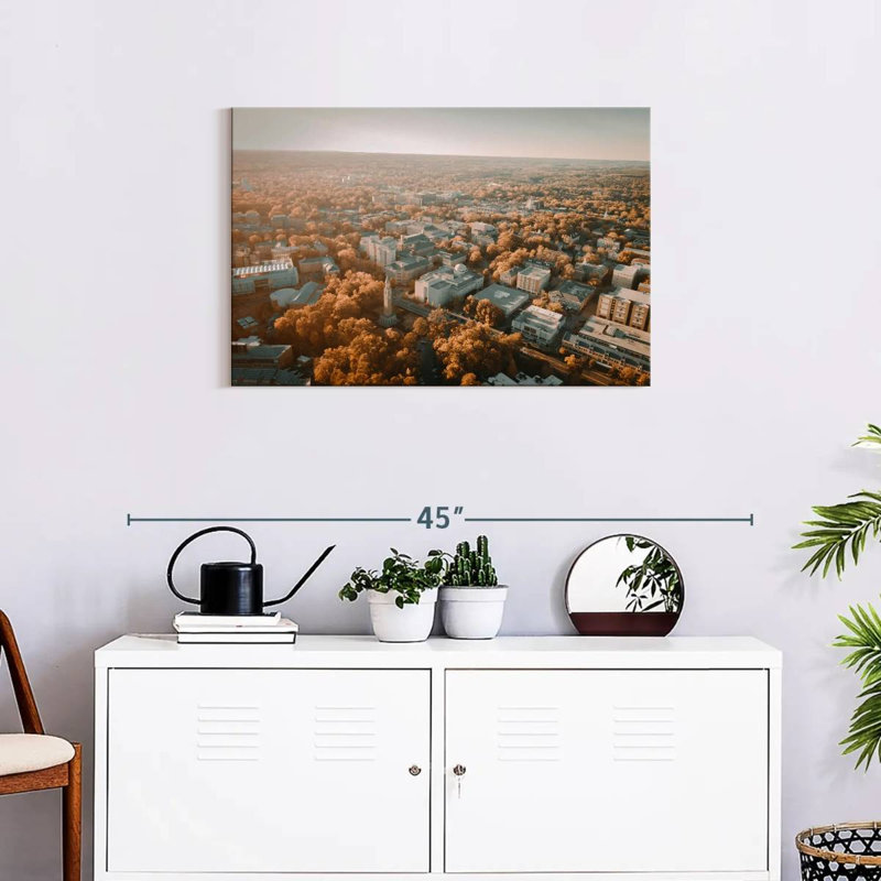 Harpa UNC Campus Aerial View, 20" H x 30" W