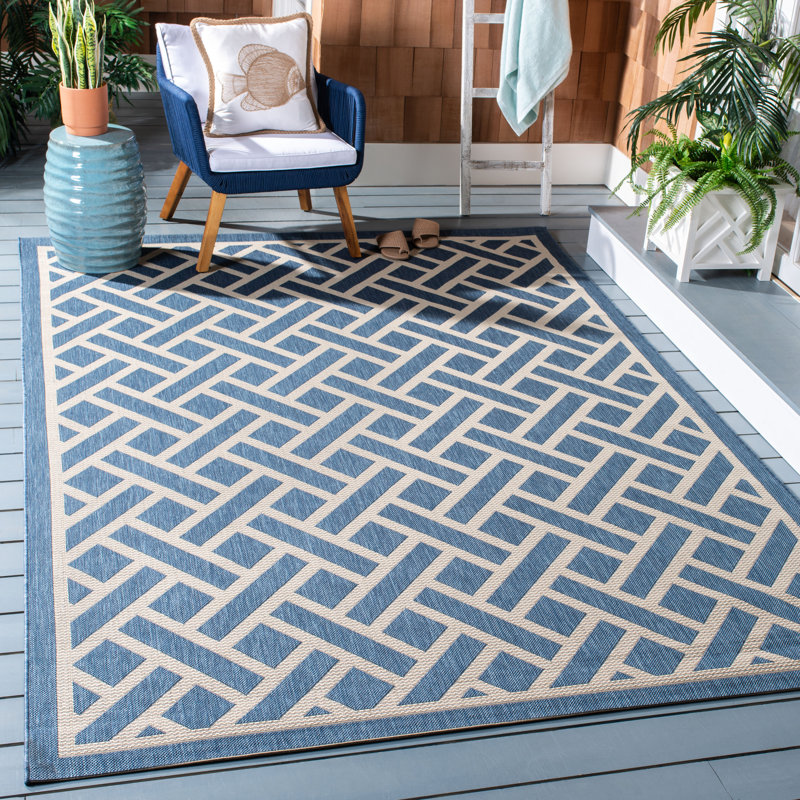 Tapis d'intérieur / extérieur à motif géométrique Vondrus Performance, Rectangle 5 pi 3 po x 7 pi 7 po