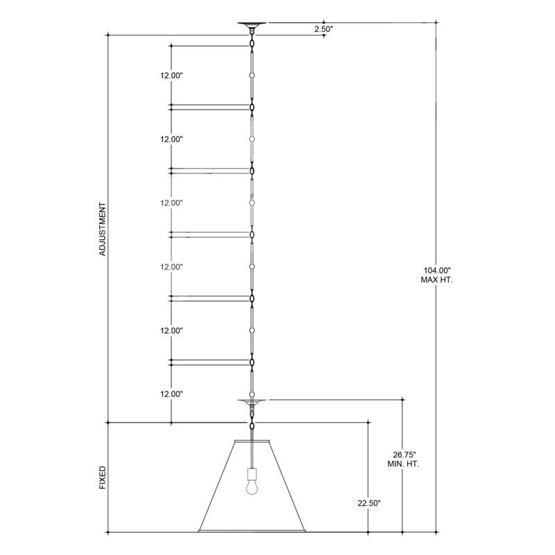 Pierrepont 1 - Light Pendant, 22.5" H x 22" W x 22" D