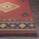 Mystica Handmade Wool Dark Red/Navy/Wheat Rug