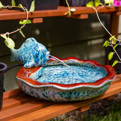 Bromyard Outdoor Ceramic / Porcelain Weather Resistant Floor Fountain