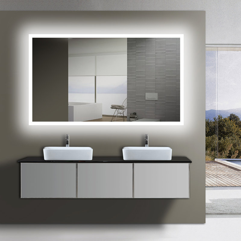 Miroir de salle de bain Allyra, 32,5 po x 52,5 po