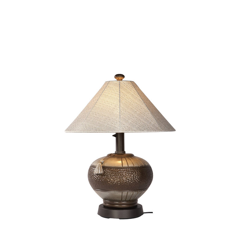Lampe de table 32 po Pullen, Bronze / argent