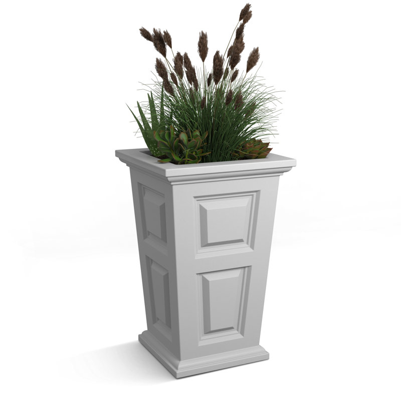 Pot à fleurs en résine Siriana, Blanc, Set of 1