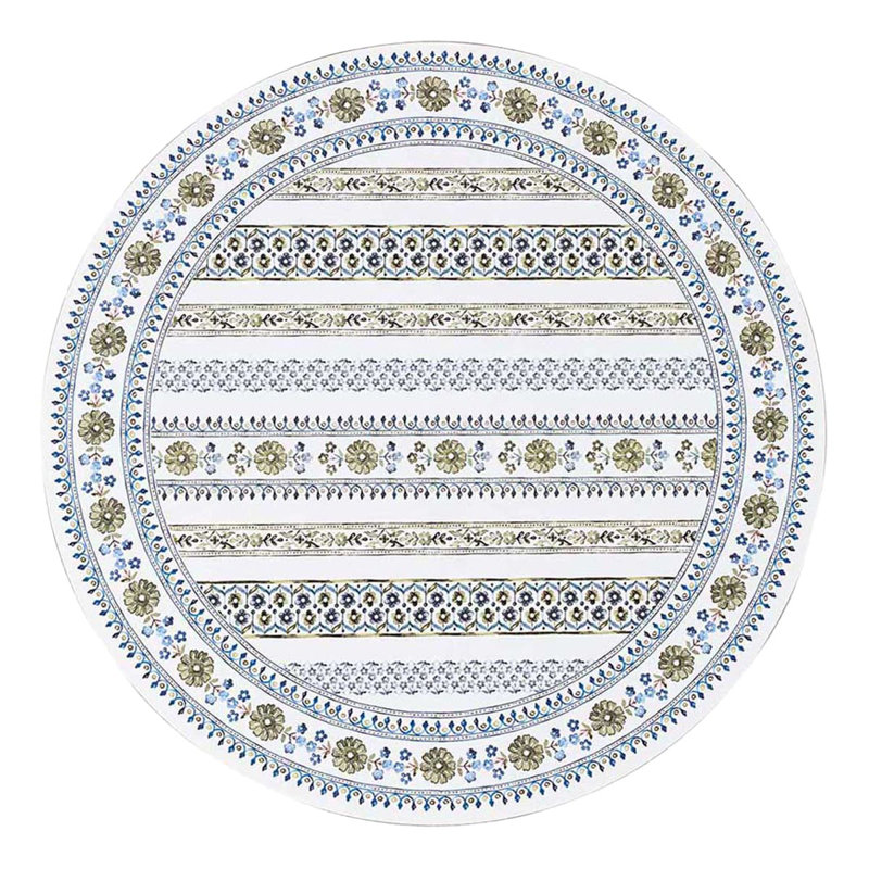 Green Cork-Backed Circular Placemats Set of Four