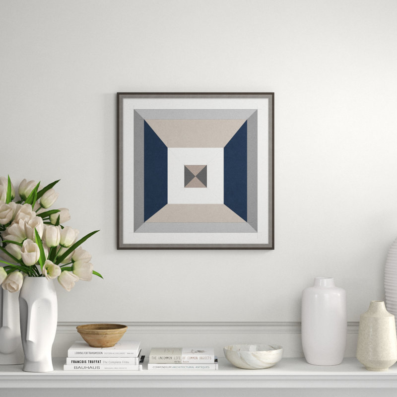 Analytical Placement 7' Framed Graphic Art Print on Glass