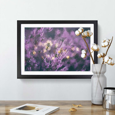 Purple Lavender in Abstract - Picture Frame Graphic Art Print on MDF