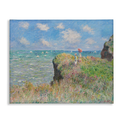 Art mural classique sur toile, "Monet Cliff Walk" par one1000paintings