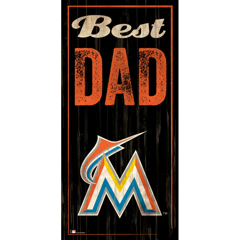 « best dad », reproduction d’impression sur bois, Marlins de Miami