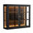 Wall-Mounted 3-Sided Glass Display Metal Cabinet With Double Doors-1711103135