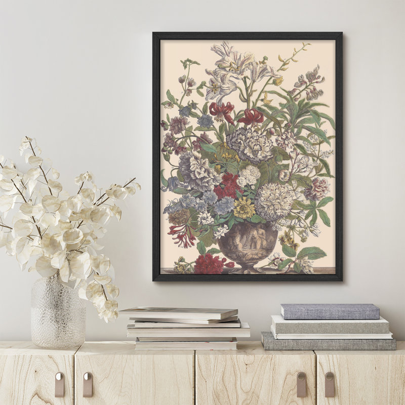 "YUK57, bouquets de fleurs classiques, art floral rustique, affiches, affiches, salle de bain, petit art mural", Blanc