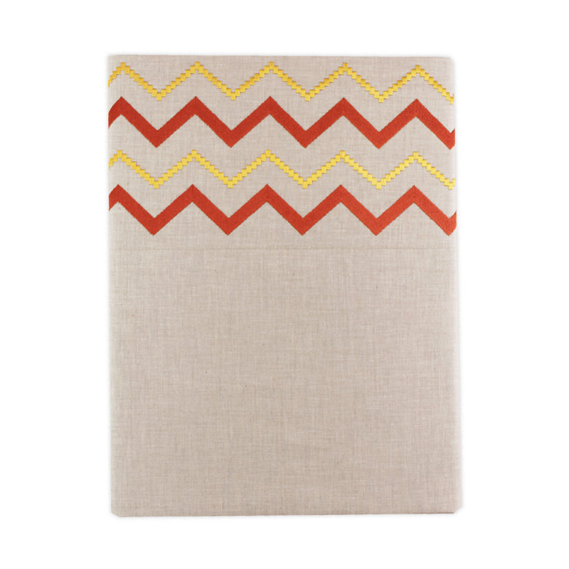 Murry Zig Zag Curry Chevron 100% Cotton Flat Sheet