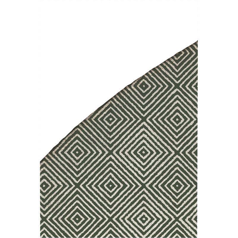 Ikat Spray Non-Slip Outdoor Rug, Round 5'