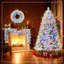 Arbre de Noël enneigé 6 pi 6 pi