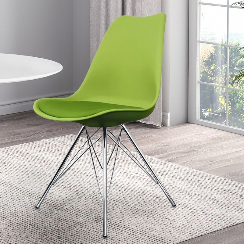 Topeka 45cm H Upholstered Side Chair, Green