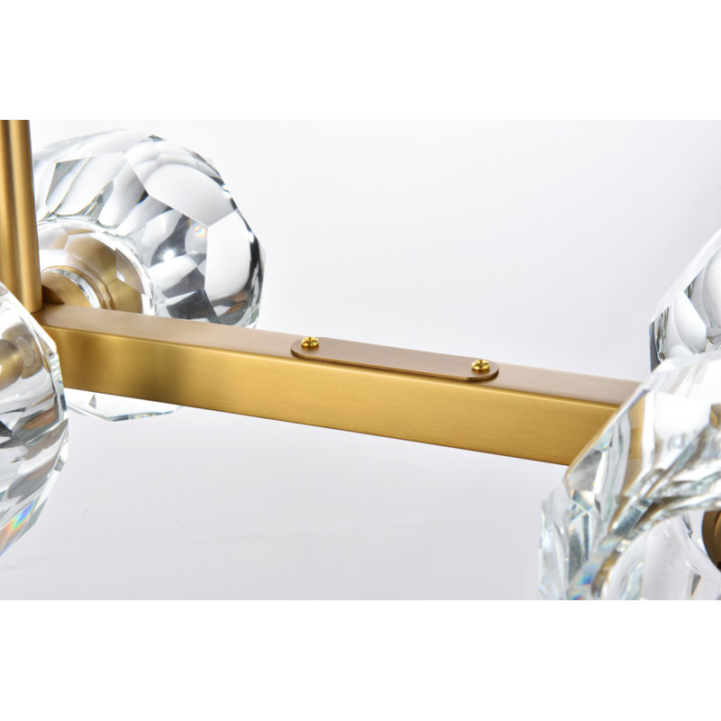 Luminaire suspendu 8 lumières Bolivar, Or satiné