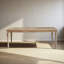 Table de salle à manger rectangulaire en bois massif brun-166812280