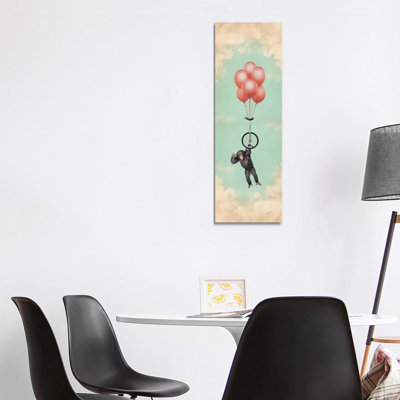The Unicycle Incident III 1 Piece Panoramic Wall Art on Canvas
