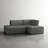 Berlare 3 - Piece Upholstered Boneless Compression Corduroy Modular Sectional Sofa Set with Removable Ottoman – Fully Compressed, No Assembly Required-1334999041