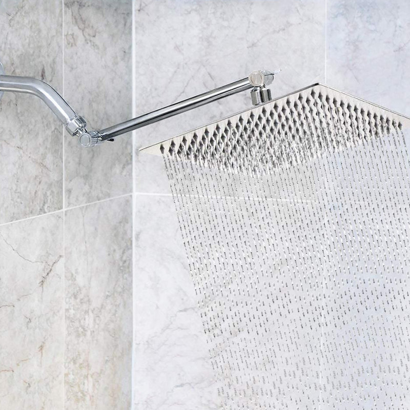 10" Square Shower Head In - Stainless Steel, Silent Operation Dependable Quality, Silver