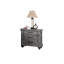 Table de chevet contemporaine 3 en chêne gris antique pour lit Magnetism