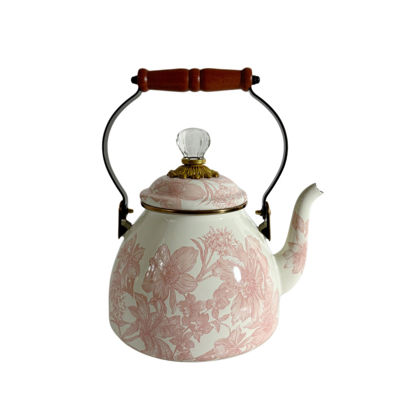 Rosy English Garden 2 Quart Tea Kettle