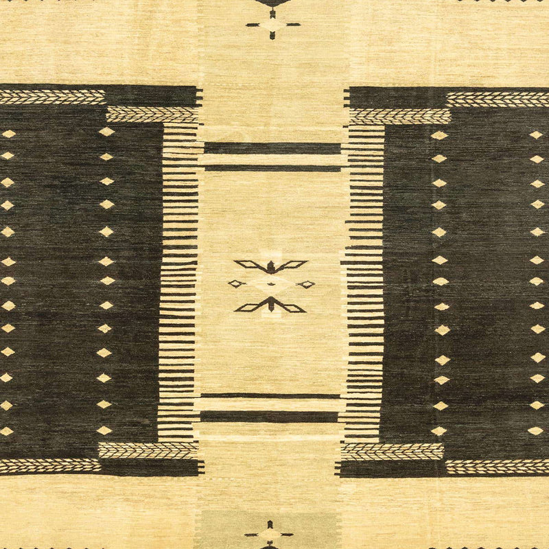 Tapis abstrait moderne 3303, Carré 3 pi