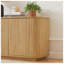 Buffet en bois naturel avec portes cannelées verticales, armoire à vagues moderne et meuble télé pour le salon-1103528838