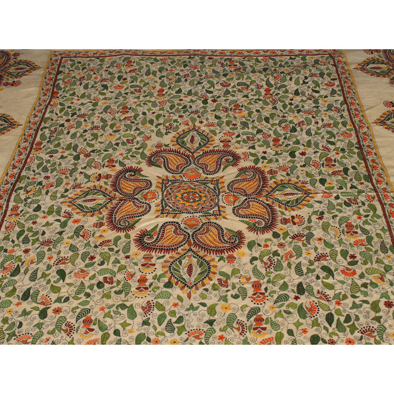 Couvre-lit Exotic India Pure Tussar Kantha