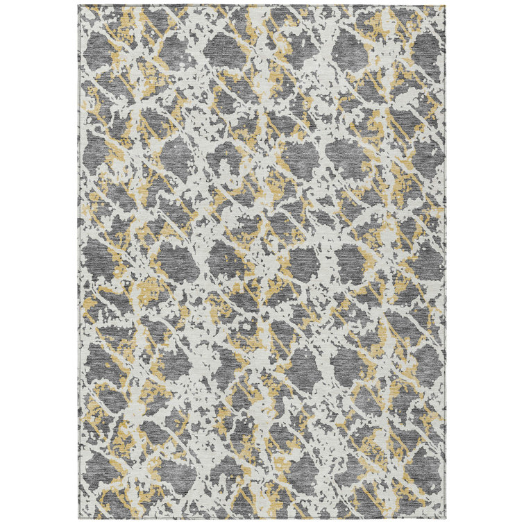 Aquaisha Flatweave Abstract Indoor / Outdoor Rug